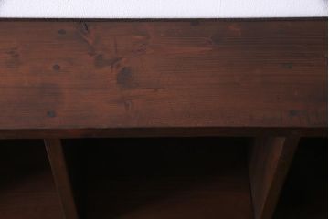ラフジュ工房オリジナル　古材リメイク家具　3×3マス　収納とディスプレイが楽しめる壁掛けマス目棚(壁掛け収納棚、ウォールラック)(R-037443)