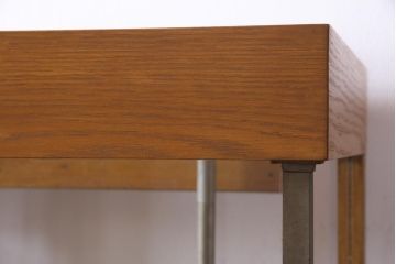 レトロ家具　ナラ材　パンケースとして使われていた木の魅力たっぷりのガラスケース(ショーケース、陳列棚)(R-037445)