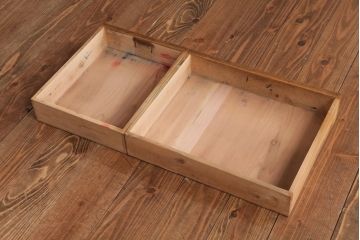 レトロ家具　和製アンティーク　ヒノキ材　柔らかな木の風合いが魅力の文机(ローテーブル)(R-037448)