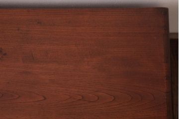 レトロ家具　昭和初期　栓材・桐材・楓　透かし彫り　上品な佇まいの文机(ローテーブル)(R-037449)