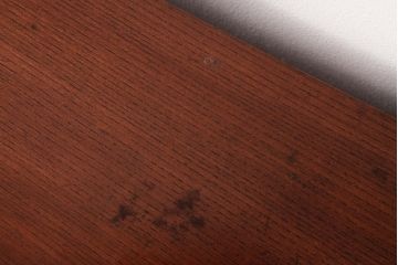 レトロ家具　昭和初期　栓材・桐材・楓　透かし彫り　上品な佇まいの文机(ローテーブル)(R-037449)