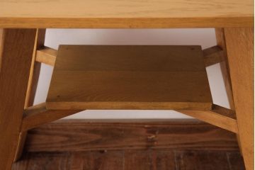 アンティーク家具　昭和初期　ナラ材製　北欧家具のようなスタイリッシュなサイドテーブル(R-037450)