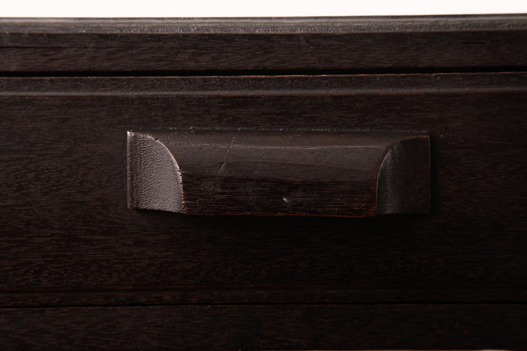 レトロ家具　昭和期　透かし彫りが印象的な文机(座机、ローテーブル)(R-037455)