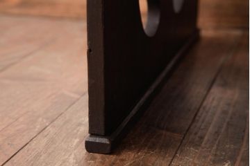 レトロ家具　昭和期　透かし彫りが印象的な文机(座机、ローテーブル)(R-037455)