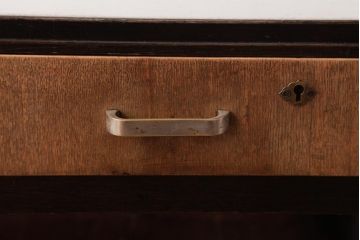 レトロ家具　バイカラーが印象的なレトロな文机(座机、ローテーブル)(R-037456)