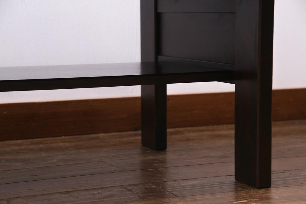 中古　北海道民芸家具　高級感漂う和モダンなセンターテーブル(リビングテーブル)(R-037459)