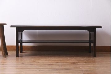 中古　北海道民芸家具　高級感漂う和モダンなセンターテーブル(リビングテーブル)(R-037459)