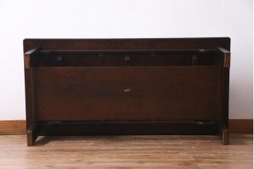 中古　北海道民芸家具　高級感漂う和モダンなセンターテーブル(リビングテーブル)(R-037459)