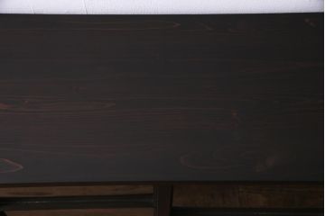 ラフジュ工房オリジナル　アンティーク建具リメイク　シンプルなガラス戸のサイドボード(キャビネット、収納棚、戸棚)(R-037460)