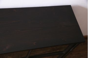 ラフジュ工房オリジナル　アンティーク建具リメイク　シンプルなガラス戸のサイドボード(キャビネット、収納棚、戸棚)(R-037460)
