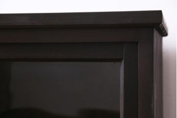 ラフジュ工房オリジナル　アンティーク建具リメイク　シンプルなガラス戸のサイドボード(キャビネット、収納棚、戸棚)(R-037460)