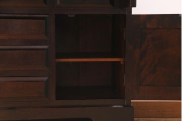 中古　北海道民芸家具　上質な作りが魅力のライティングビューロー(机、在宅ワーク、在宅用引き出し、ワークデスク)(定価約34万円)(R-037463)