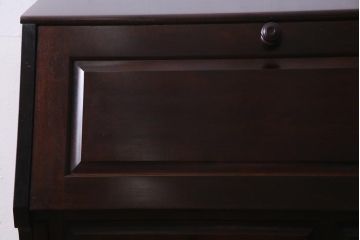 中古　北海道民芸家具　上質な作りが魅力のライティングビューロー(机、在宅ワーク、在宅用引き出し、ワークデスク)(定価約34万円)(R-037463)