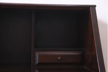 中古　北海道民芸家具　上質な作りが魅力のライティングビューロー(机、在宅ワーク、在宅用引き出し、ワークデスク)(定価約34万円)(R-037463)