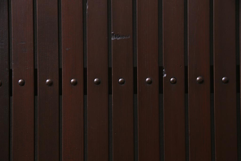 アンティーク家具　店舗にもおすすめ　和モダンに合う特大サイズの平格子戸1枚(引き戸、建具)(R-037466)