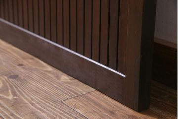 アンティーク家具　店舗にもおすすめ　和モダンに合う特大サイズの平格子戸1枚(引き戸、建具)(R-037466)