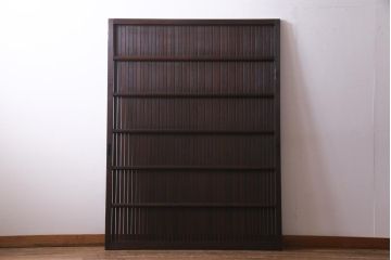 アンティーク家具　店舗にもおすすめ　和モダンに合う特大サイズの平格子戸1枚(引き戸、建具)(R-037466)