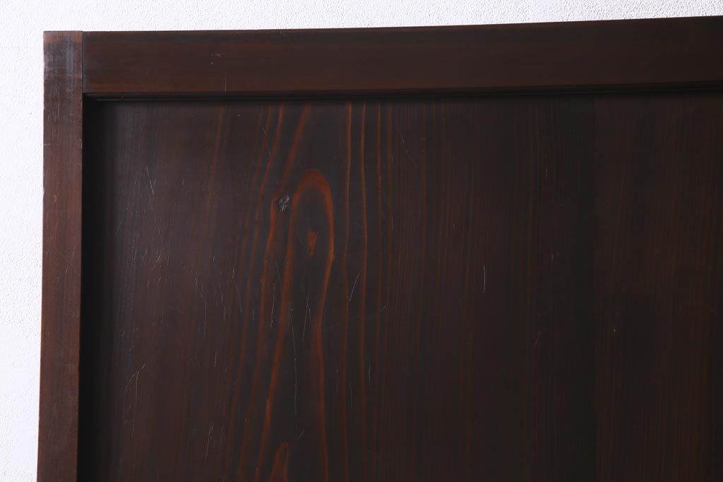 アンティーク家具　大正昭和初期　大正ロマンにもレトロスタイルにも合うガラス戸1枚(引き戸、建具)(R-037467)