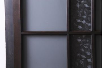 アンティーク建具　和製アンティーク　大正昭和期　デザインガラスが目を引くガラス戸1枚(R-037468)
