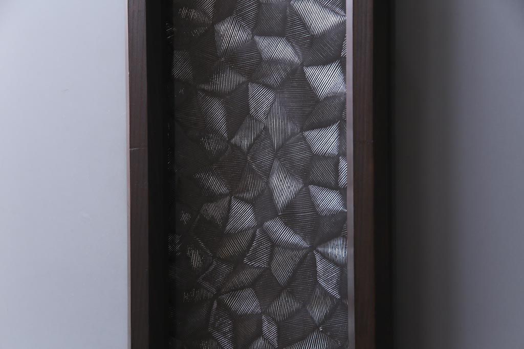 アンティーク建具　和製アンティーク　大正昭和期　デザインガラスが目を引くガラス戸1枚(R-037468)