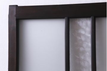 アンティーク建具　和製アンティーク　大正昭和期　デザインガラスが目を引くガラス戸1枚(R-037468)