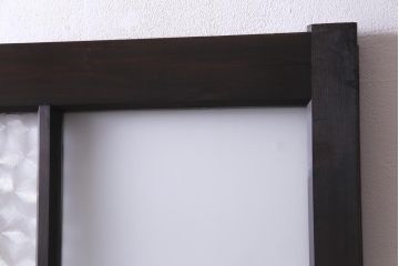 アンティーク建具　和製アンティーク　大正昭和期　デザインガラスが目を引くガラス戸1枚(R-037468)