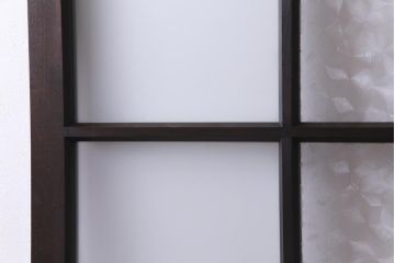 アンティーク建具　和製アンティーク　大正昭和期　デザインガラスが目を引くガラス戸1枚(R-037468)