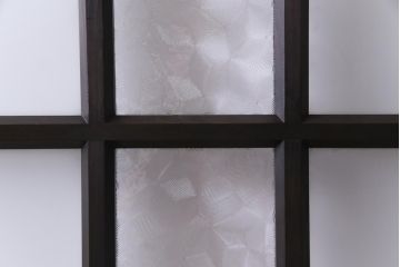 アンティーク建具　和製アンティーク　大正昭和期　デザインガラスが目を引くガラス戸1枚(R-037468)