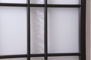 アンティーク建具　和製アンティーク　大正昭和期　デザインガラスが目を引くガラス戸1枚(R-037468)