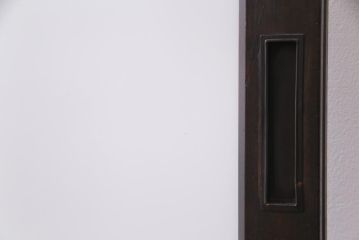 アンティーク建具　和製アンティーク　大正昭和期　デザインガラスが目を引くガラス戸1枚(R-037468)