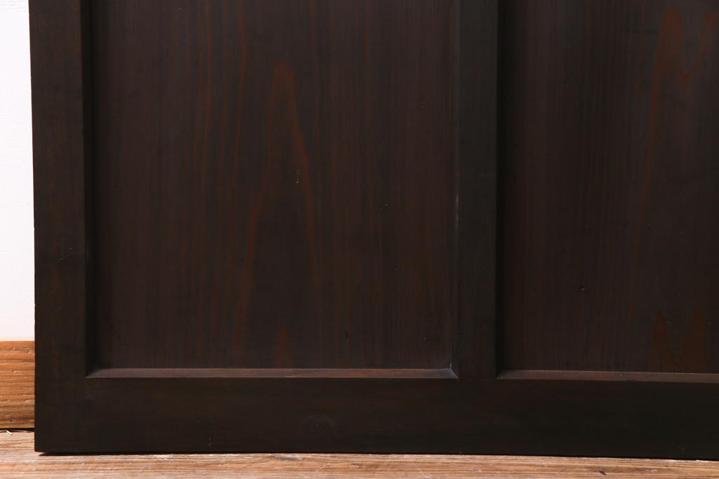 アンティーク建具　和製アンティーク　大正昭和期　デザインガラスが目を引くガラス戸1枚(R-037468)