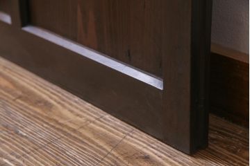 アンティーク建具　和製アンティーク　大正昭和期　デザインガラスが目を引くガラス戸1枚(R-037468)