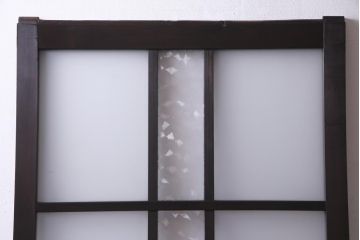 アンティーク建具　和製アンティーク　大正昭和期　デザインガラスが目を引くガラス戸1枚(R-037468)