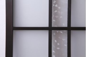 アンティーク建具　和製アンティーク　大正昭和期　デザインガラスが目を引くガラス戸1枚(R-037468)