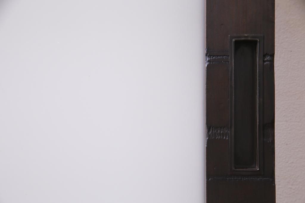 アンティーク建具　和製アンティーク　大正昭和期　デザインガラスが目を引くガラス戸1枚(R-037468)