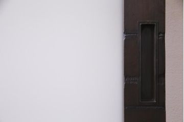 アンティーク建具　和製アンティーク　大正昭和期　デザインガラスが目を引くガラス戸1枚(R-037468)