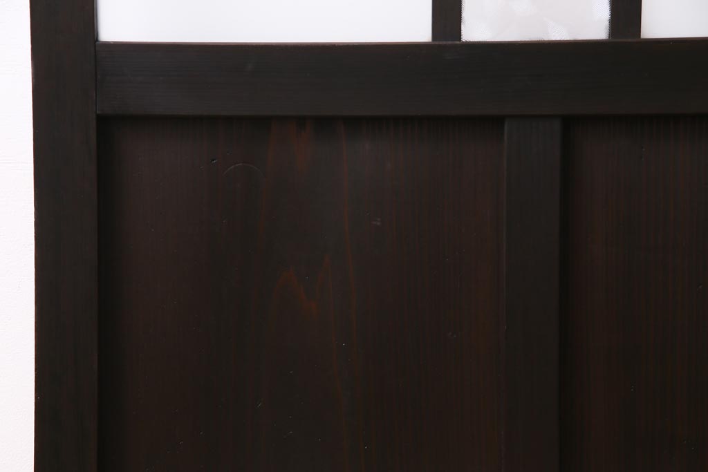 アンティーク建具　和製アンティーク　大正昭和期　デザインガラスが目を引くガラス戸1枚(R-037468)