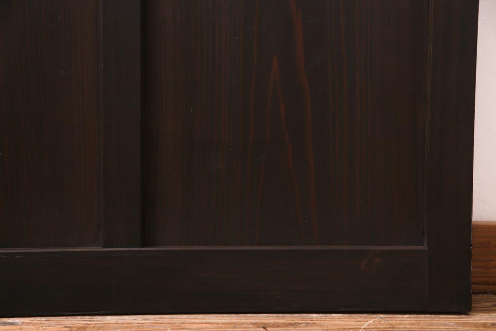 アンティーク建具　和製アンティーク　大正昭和期　デザインガラスが目を引くガラス戸1枚(R-037468)