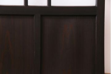 アンティーク建具　和製アンティーク　大正昭和期　デザインガラスが目を引くガラス戸1枚(R-037468)