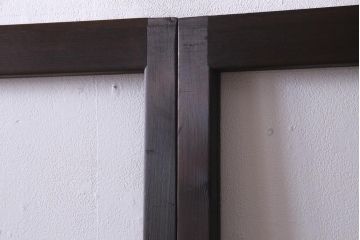 アンティーク家具　大正昭和初期　和洋折衷の空間にも馴染むガラス戸2枚セット(引き戸、建具)(R-037469)