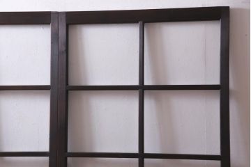 アンティーク家具　大正昭和初期　和洋折衷の空間にも馴染むガラス戸2枚セット(引き戸、建具)(R-037469)