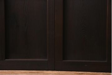 アンティーク家具　大正昭和初期　和洋折衷の空間にも馴染むガラス戸2枚セット(引き戸、建具)(R-037469)