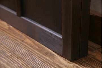 アンティーク家具　大正昭和初期　和洋折衷の空間にも馴染むガラス戸2枚セット(引き戸、建具)(R-037469)