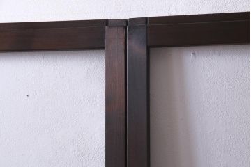 アンティーク家具　大正昭和初期　和洋折衷の空間にも馴染むガラス戸2枚セット(引き戸、建具)(R-037469)