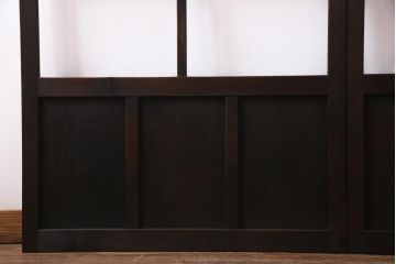 アンティーク家具　大正昭和初期　和洋折衷の空間にも馴染むガラス戸2枚セット(引き戸、建具)(R-037469)