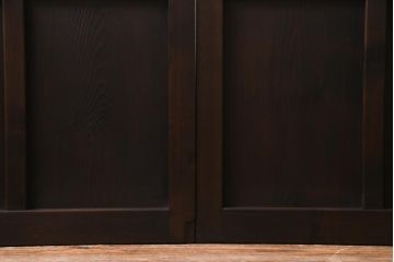 アンティーク家具　大正昭和初期　和洋折衷の空間にも馴染むガラス戸2枚セット(引き戸、建具)(R-037469)