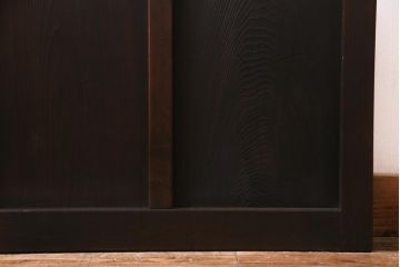 アンティーク家具　大正昭和初期　和洋折衷の空間にも馴染むガラス戸2枚セット(引き戸、建具)(R-037469)