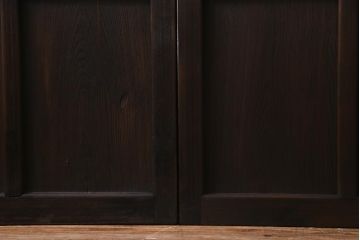 アンティーク家具　大正昭和初期　和洋折衷の空間にも馴染むガラス戸2枚セット(引き戸、建具)(R-037470)