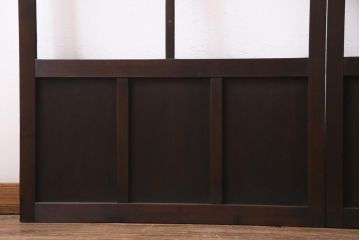 アンティーク家具　大正昭和初期　和洋折衷の空間にも馴染むガラス戸2枚セット(引き戸、建具)(R-037470)
