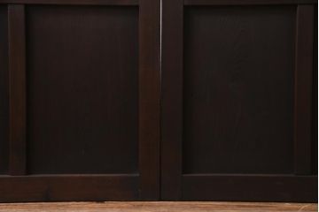 アンティーク家具　大正昭和初期　和洋折衷の空間にも馴染むガラス戸2枚セット(引き戸、建具)(R-037470)